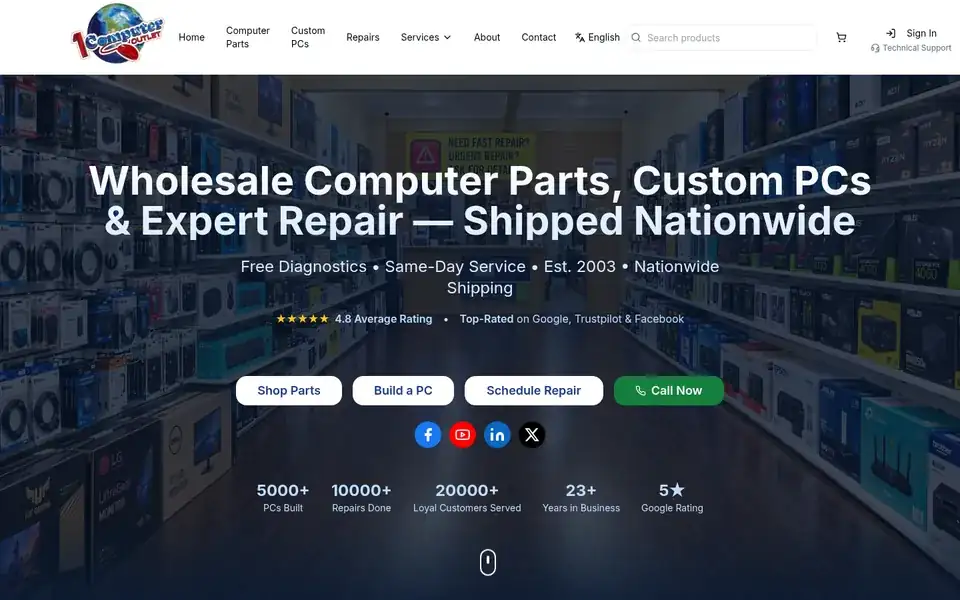 Wholesale Computer Outlet website